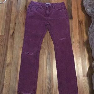 Ripped Eggplant colored FREE PEOPLE pants!